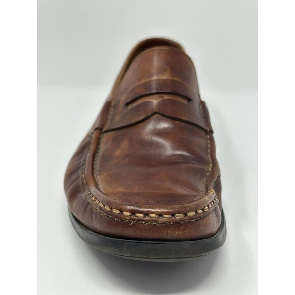 Magnanni Men’s Marbled Cognac Leather Loafers Shoes Made In Spain Size 9.5 READ main image 4